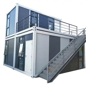 Free Design Service CAD & Effect Drawing Flat Pack 2-Story Container Modern Container House Prefab Office Building