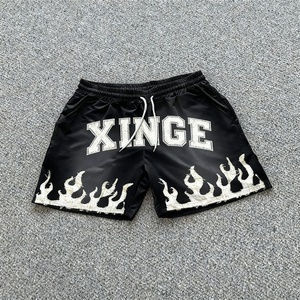 Nouveauté 2026 – Short de basketball court pour homme, style streetwear d'été, séchage rapide, coupe ample, design personnalisé délavé et vieilli avec cordon de serrage - Product Image 1