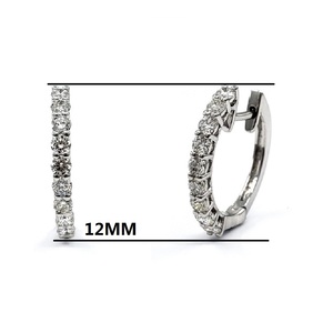 Créoles décontractées pour femmes, bijoux fins, exagérés, couleur unie, blanc, or, 100% naturels, pour les dames, utilisation quotidienne, nouvelle collection, 18k - Product Image 2