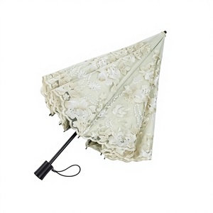 Jinjiang SD <b>Umbrella</b> Supplier Exquisite Luxurious Embroidered Manual Iron Tube American Style 8ribs Promotional UV Folding - Product Image 1