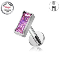 Meistverkaufter ASTM-F136 G23 Titan CZ Labret Knorpel-Ohrring Labret-Stud Septum Bauchnabel Nasenringe Piercing-Schmuck für Frauen