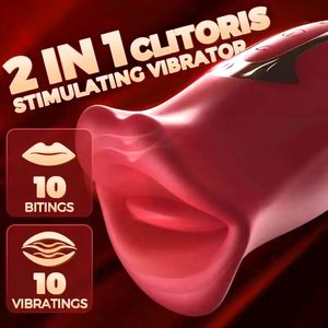 Vibrador Clitoral Femenino de Silicona Recargable, Movimiento de Beso Único, Lengua que Lame, 10 Frecuencias, 100% Impermeable, Sin Látex - Product Image 1