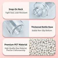 Bouteille en PET cylindrique ronde de 150 ml, 200 ml, 250 ml, couleur personnalisée, transparente, avec pulvérisateur à brume fine et pulvérisateur à sertir pour parfum