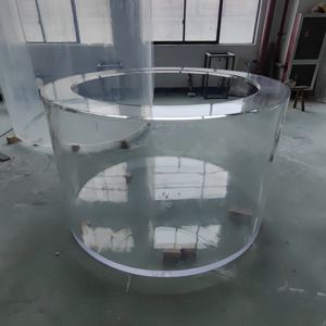 Chinese leveranciers grote zoetwateraquarium <span class=keywords><strong>120</strong></span> <span class=keywords><strong>gallon</strong></span> cilindrische acryl visbak - Product Image 1