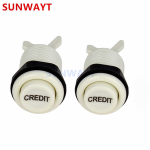 Bouton poussoir d'arcade concave de 33mm de style américain Bouton poussoir de <span class=keywords><strong>jeu</strong></span> de crédit/sortie/pièce de monnaie/puissance - Product Image 3