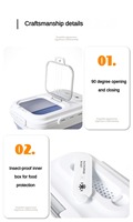 Conteneur de stockage de céréales pliable hermétique et peu encombrant pour riz, farine, aliments pour animaux, organisateur de garde-manger de cuisine