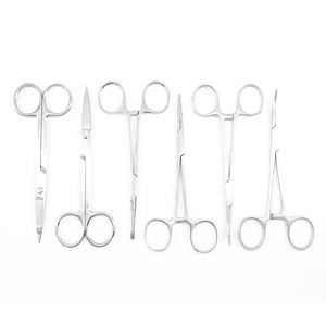 14cm Cerrahi Alet Seti Paslanmaz Çelik Pansuman Gazlı Bez Makası Cerrahi Hemostatik Forseps Düz/Kavisli Sarf Malzemeleri - Product Image 2