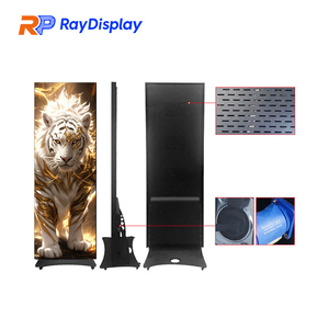 หน้าจอโปสเตอร์ LED แบบพับได้ UHD P2 สำหรับใช้งานภายในอาคาร จอแสดงผลโฆษณาเคลื่อนที่ ความสว่างสูง ผนังวิดีโอสำหรับงานอีเว้นท์ในห้างสรรพสินค้า - Product Image 4