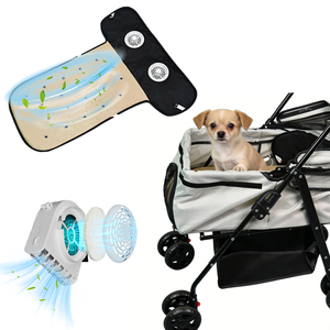 Alfombrilla Refrigerante para Carrito de Mascotas con Ventiladores Dobles, Alfombrilla Refrigerante para Exteriores con Alimentación USB, 3 Velocidades Ajustables, Refrigeración para Verano - Product Image 4
