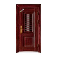 Vente directe d'usine Porte en acier moderne pour villa Porte principale extérieure Anti-vol Dimensions personnalisées Garantie de 5 ans