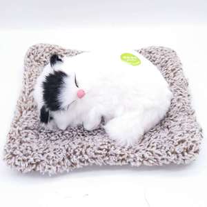 Pequeño Gato de Peluche 3D Realista, Gatito Esponjoso y Adorable, Simulación de Animal Durmiendo con Manta Suave de Carbón de Bambú, Unisex - Product Image 1
