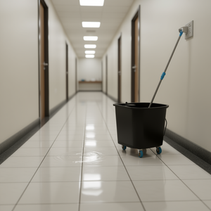 ถังถูพื้นพร้อมล้อ ขนาด 21 ควอร์ต สีดำ ระบบแยกน้ำสะอาดและน้ำสกปรก พร้อมที่บิดผ้าแบบพกพา ทนทาน - Product Image 2