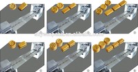 Machine d'emballage horizontale de type coussin électrique pour film plastique, scellage de sacs, écran tactile PLC, acier inoxydable 304