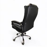 Chaise de bureau de direction à dossier haut en cuir PU, pivotante et réglable en hauteur, avec base chromée, vente en gros d'usine, OEM ODM