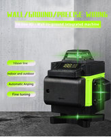 Niveau laser infrarouge Gradienter, lumière verte, mise à niveau automatique, haute précision, ligne laser 4D, machine intégrée mur-sol