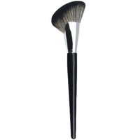 Kuas Kontur Rambut Sintetis Tunggal Berbentuk Miring dengan Gagang Kayu untuk Makeup dan Concealer