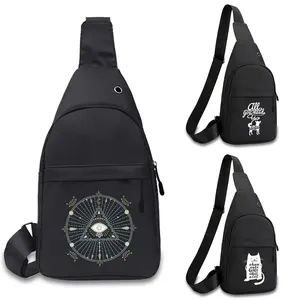 Fashion Small Chest Bag Phone Pocket Cross Body Neck Shoulder Side Crossbody Bag for Man Sling White Picture Outdoor Gym Bag