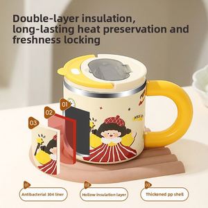 Taza Infantil Personalizada de Acero Inoxidable 304, Taza de Leche con Doble Pared Aislada, Taza de Agua de Grado Alimenticio - Product Image 2
