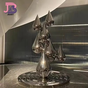 รูปปั้นถั่วลิสงสแตนเลสขนาดใหญ่ออกแบบได้ตามต้องการสำหรับตกแต่งสวนกลางแจ้ง - Product Image 6