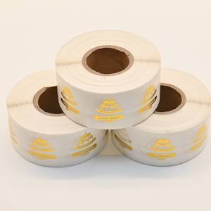 金箔ホットスタンプ環境に優しい食品グレードカスタムビニール防水UV印刷ダイカット粘着ステッカーラベル - Product Image 3