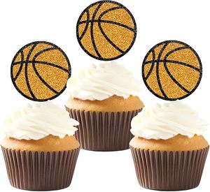 Décorations de cupcakes sur le thème du basketball pour garçons, idéales pour les baby showers et les anniversaires sportifs - Product Image 6