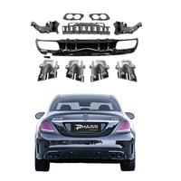 Kit de Difusor Trasero Nuevo Pharri W205 para Benz Clase C 2015-2019, Actualización a Estilo C43 AMG con Soporte para Puntas de Escape, 1 Año de Garantía