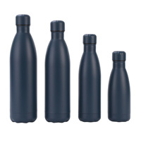 Bouteilles d'eau de sport isothermes en acier inoxydable 304 à double paroi, anti-fuite, bleu marine, avec logo personnalisé, vente en gros, collection 2026