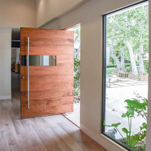 Usine personnalisée résidentielle 32x79 porte d'entrée en bois <span class=keywords><strong>maison</strong></span> Villa bois Pivot entrée antivol portes <span class=keywords><strong>de</strong></span> sécurité - Product Image 5