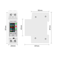 Medidor de potencia WiFi multifunción, pantalla táctil LCD, Control de aplicación inteligente, configuración de 8 caracteres, protección contra sobretensión