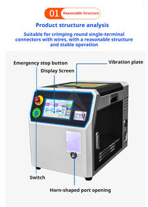 Machine de sertissage de câble et de fil de borne de pré-isolation entièrement automatique 0.3-<span class=keywords><strong>16</strong></span> Mm2 outils de sertissage de borne de <span class=keywords><strong>tube</strong></span> - Product Image 3
