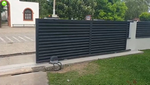 Puerta corredera de hierro forjado para el jardín, precio de puertas de aluminio para casas - Product Image 5