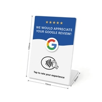 Support de menu NFC Google Review en PVC et acrylique personnalisé pour avis Google et cartes de bus, personnalisable pour entreprise