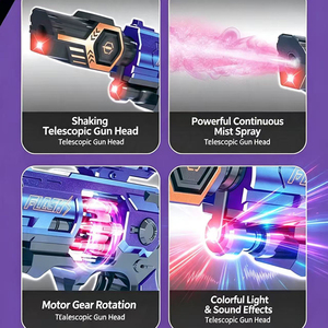 Pistola Giocattolo Elettrica con Funzione Spray, Revolver per Bambini con Effetti Luminosi <span class=keywords><strong>e</strong></span> Sonori, Gioco di Simulazione di Tiro, Regalo di Compleanno per Ragazzi - Product Image 2