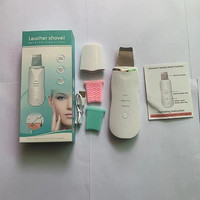 Nettoyeur de pores à ultrasons, spatule anti-points noirs, instrument de beauté pour le visage en plastique et acier inoxydable