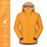 Veste imperméable respirante unisexe pour l'automne, coupe-vent légère pour la randonnée en plein air et l'alpinisme, avec capuche amovible