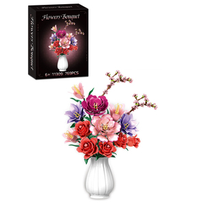 Accettiamo Modelli Personalizzati e Confezioni in Scatola, Mini Casa di Natale e Auto Scorrevole, Set di Costruzioni in Mattoncini, Giocattolo Floreale per Ragazze, Regalo per il Weekend - Product Image 4