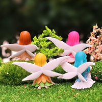 Figur Peri Bunga Kawaii Kartun Anime Gadis Miniatur Aksesoris Taman Peri DIY Terarium Mainan Anak Dekorasi Rumah