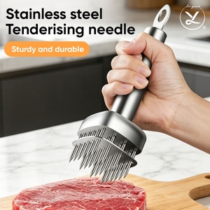 Attendrisseur à viande professionnel en acier inoxydable 304, outil à aiguilles robuste, marteau à viande pour la cuisine, le steak et la cuisson du bœuf - Product Image 1
