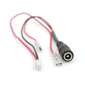 定制XH 2.54连接器至DC 5.5 2.5毫米电源电缆，带压接端子电缆线束