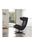 Fauteuil pivotant moderne en cuir capitonné avec dossier haut 360° °   Fauteuil pivotant pour salon et chambre à coucher.