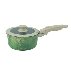 Juego de Utensilios de Cocina de Acero al Carbono con Logotipo Personalizado, 5 Piezas, Antiadherente, Verde Malaquita, Ahorro de Espacio, <span class=keywords><strong>Mango</strong></span> Desmontable, Apto <span class=keywords><strong>para</strong></span> Inducción - Product Image 2