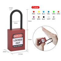 Cadenas LOTO Elecpopular, corps de serrure en plastique, cylindre en cuivre de 38 mm, anse en nylon, anse en acier, cadenas de sécurité, verrouillage de sécurité