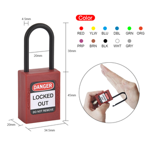 Cadenas LOTO Elecpopular, corps <span class=keywords><strong>de</strong></span> serrure en plastique, cylindre en cuivre <span class=keywords><strong>de</strong></span> 38 mm, anse en nylon, anse en acier, cadenas <span class=keywords><strong>de</strong></span> sécurité, verrouillage <span class=keywords><strong>de</strong></span> sécurité - Product Image 2