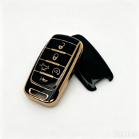 Accessoires intérieurs de véhicule, accessoires pour clés de voiture, étui de protection pour clés de voiture, housse de clé de voiture en TPU, compatible avec Jeep