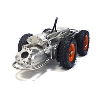 Robot de inspección de orugas de tubería de alcantarillado CCTV con cámara PTZ HD de 360 ° Sistema de elevación automática Localizador de 512Hz y cable de 300m para encuesta de drenaje
