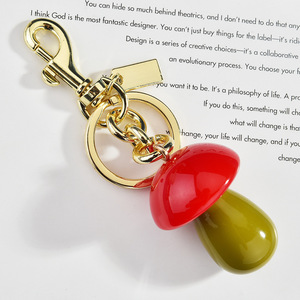 Vegetables Food Luxury Mushroom Keychain <b>Car</b> Mushrooms <b>Keyring</b> Pendant Bag Charms Keychain Fashion Bag Accessories Gift for Girl - Product Image 6