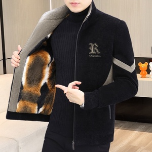 Chaqueta Bomber de Algodón Chenille Antipelusas para Hombre, Invierno 2025, Nueva Colección Streetwear, con Cremallera y Solapa, Forro Polar Grueso, Estilo Transfronterizo - Product Image 3