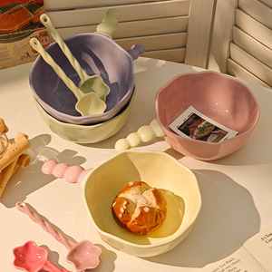 Juego de Tazones Apilables de Color Sólido para Hornear, con Asas Estilo Coreano, Aptos para Microondas, para Uso Doméstico - Product Image 2
