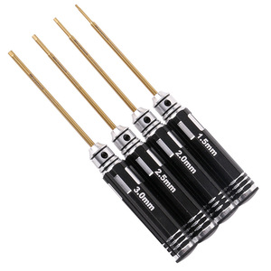 Mayatech Hex <b>Screwdriver</b> Set 1.5 2.0 2.5 3.0mm <b>Precision</b> Industrial Grade Aluminum Handle Anodized Finish - Product Image 1