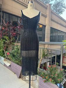 2025 nuevo vestido <span class=keywords><strong>de</strong></span> malla con cuentas <span class=keywords><strong>de</strong></span> lentejuelas elegante diseño <span class=keywords><strong>de</strong></span> cuello en V <span class=keywords><strong>para</strong></span> damas ocasiones especiales cena <span class=keywords><strong>cóctel</strong></span> cumpleaños vestido <span class=keywords><strong>de</strong></span> fiesta <span class=keywords><strong>de</strong></span> <span class=keywords><strong>noche</strong></span> - Product Image 5